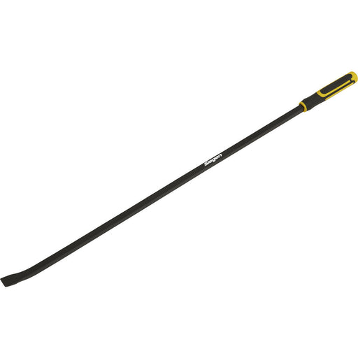 1220mm Heavy Duty 25° Pry Bar with Hammer Cap - Hardened Steel Shaft - Soft Grip Loops