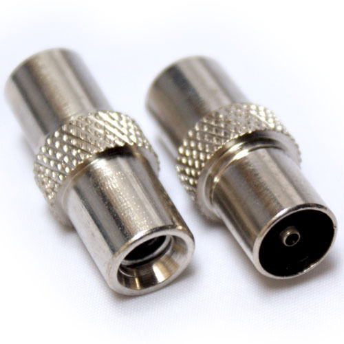 2x Male TV Aerial Screw/Twist on Connectors RF Coaxial Freeview Cable Plugs Loops