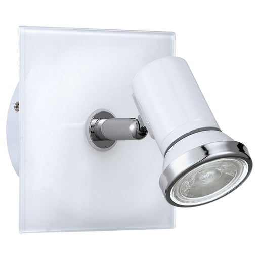 Wall Light IP44 Bathroom Colour White Chrome Shade Bulb GU10 1x3.3W Included Loops