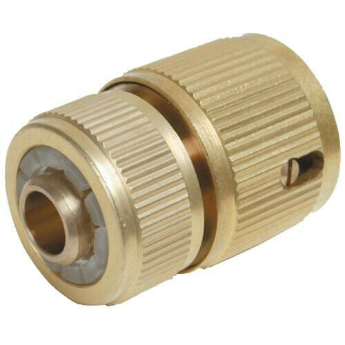 Garden Hose Quick Connector Auto Water Stop Brass 1/2" inch Loops