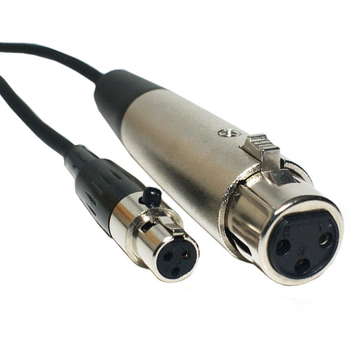 1.5m 3 Pin XLR Socket to Mini XLR Female Microphone Cable Headset Plug Lead Loops