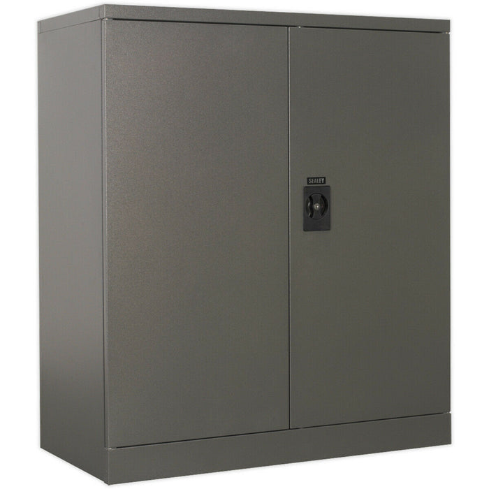 Floor Standing Steel Cabinet - 915 x 460 x 1060mm - Two Door - Two Shelves Loops