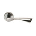 PAIR Angular Twisted Handle on Round Rose Concealed Fix Polished Chrome Loops