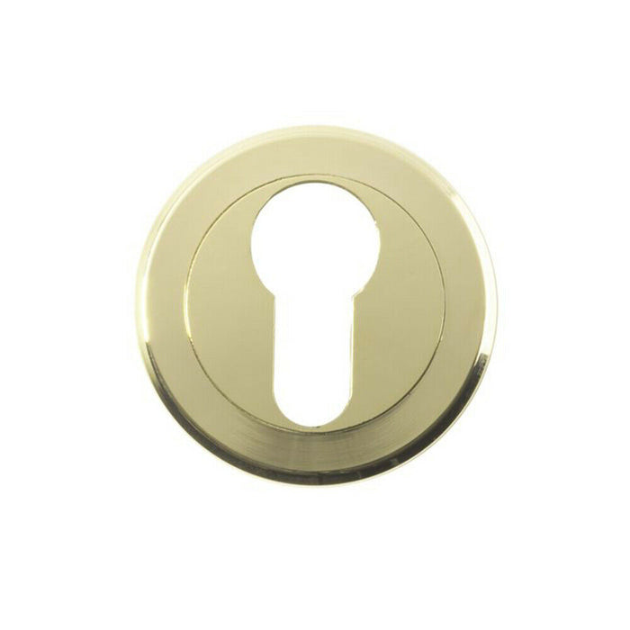 50mm Euro Profile Round Escutcheon Beveled Edge Concealed Fix Stainless Brass Loops