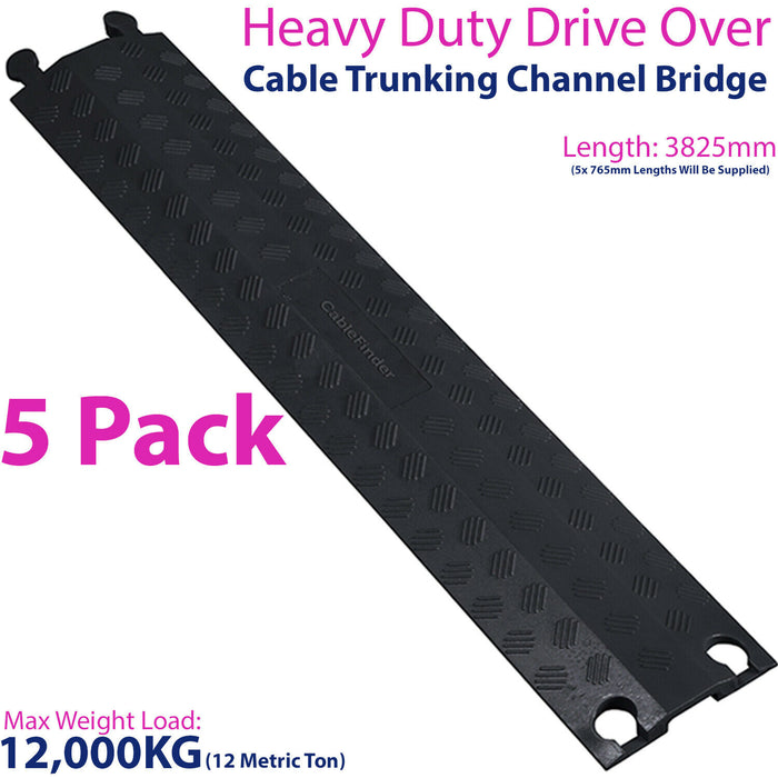 5x 12000KG Drive Over Cable Road Cover Protector Outdoor Event Trunking Conduit Loops