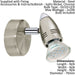 Ceiling Spot Light & 2x Matching Wall Lights Round Satin Nickel Adjustable Lamp Loops