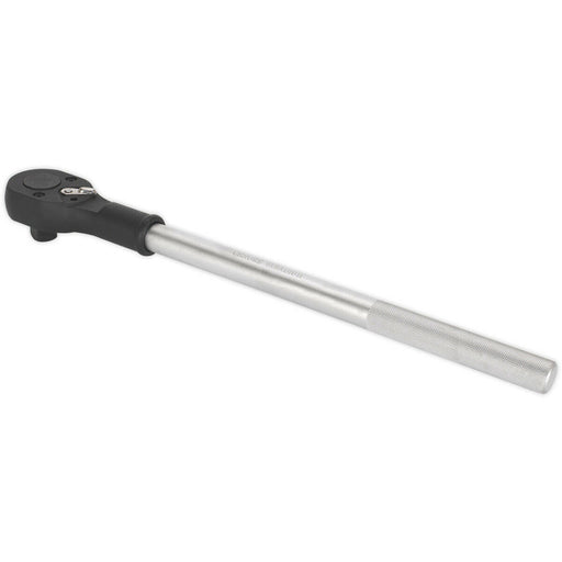 500mm 24-Tooth Flip Reverse Ratchet Wrench - 3/4 Inch Sq Drive - Pear-Head Loops