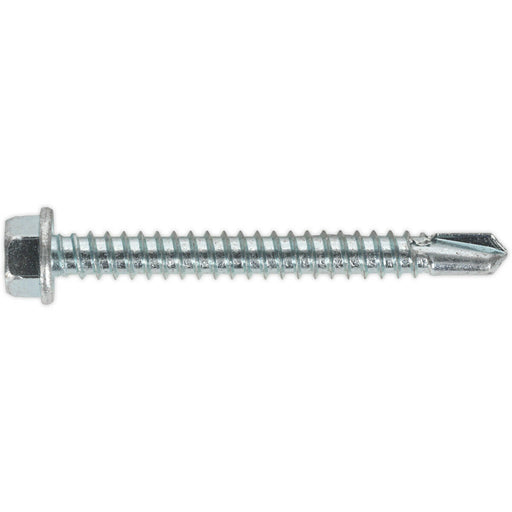 100 PACK 5.5 x 50mm Self Drilling Hex Head Screw - Zinc Plated Fixings Screw Loops