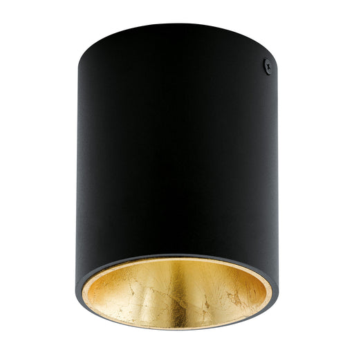 Wall / Ceiling Light Black & Gold Round Downlight 3.3W Built in LED Loops