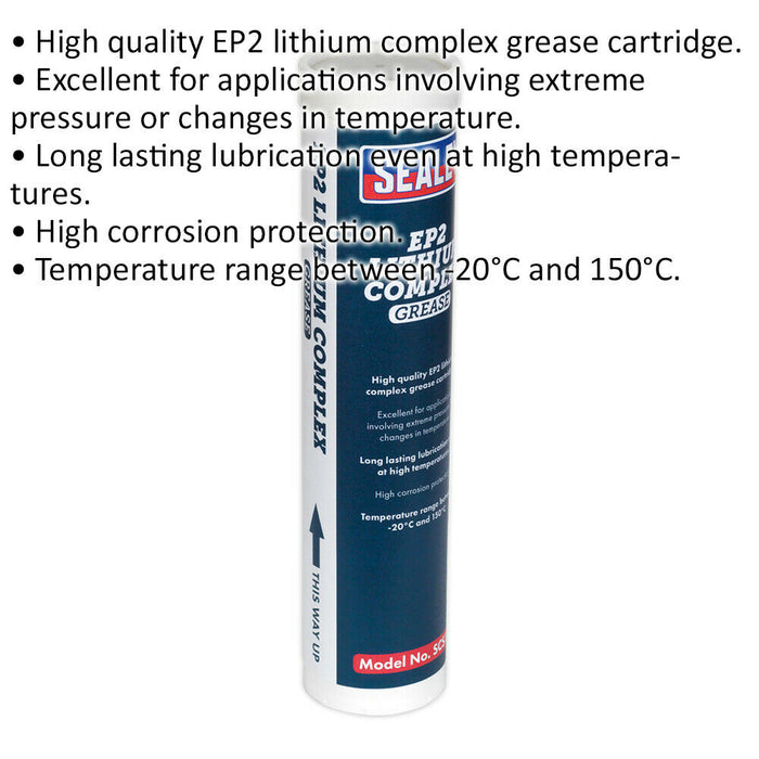 400g EP2 Lithium Complex Grease Cartridge - Corrosion Protection - Long Lasting Loops