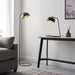 Floor Lamp Light - Matt Black & Antique Brass Paint - 10W LED E27 -Complete Lamp Loops