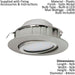 2 PACK Wall / Ceiling Flush Downlight Satin Nickel Plastic 6W Built in LED Loops