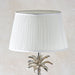 Table Lamp Polished Nickel & Vintage White Silk 60W E27 Bedside Light Loops