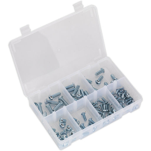 108 Piece Button Head Socket Screw Assortment - M5 to M10 - High Tensile Steel Loops