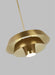 1 Bulb Ceiling Pendant Light Fitting Burnished Brass LED E27 60W Bulb Loops