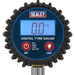 150psi DIGITAL Tyre Pressure Gauge with Push-On Connector Hose - Rubber Dial Loops