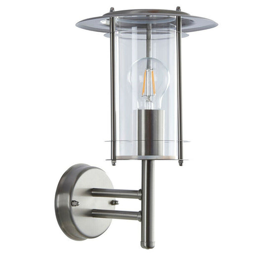 IP44 Outdoor Wall Light Stainless Steel Modern Lantern Glass Round Outdoor Lamp Loops
