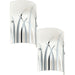 2 PACK Wall Light Colour White Chrome Shade White Chrome Glass Painted E14 42W Loops