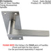 4x PAIR Flat Straight Handle on Slim Lock Backplate 150 x 50mm Satin Nickel Loops