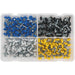 200 PACK Number Plate Screw Assortment - 4.8 x 18mm - Various Colour Car Reg Set Loops