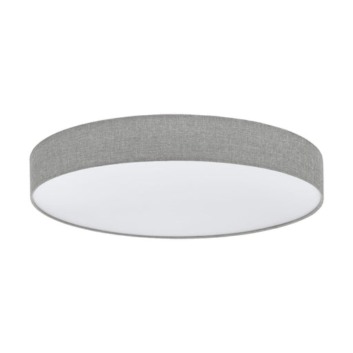 Flush Ceiling Light Colour White Shade Grey White Fabric Linen Plastic LED 60W Loops