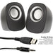 QUALITY Black 2.0 PC Laptop Stereo Surround Speaker System Active Media Tablet