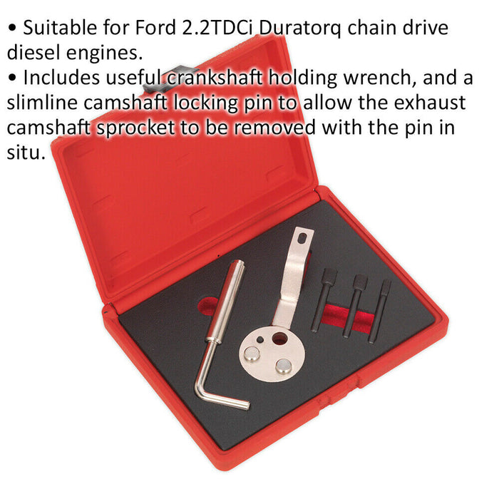 Diesel Engine Timing Tool Kit - CHAIN DRIVE - For FORD JAGUAR 2.2D to 3.2 TDCi Loops