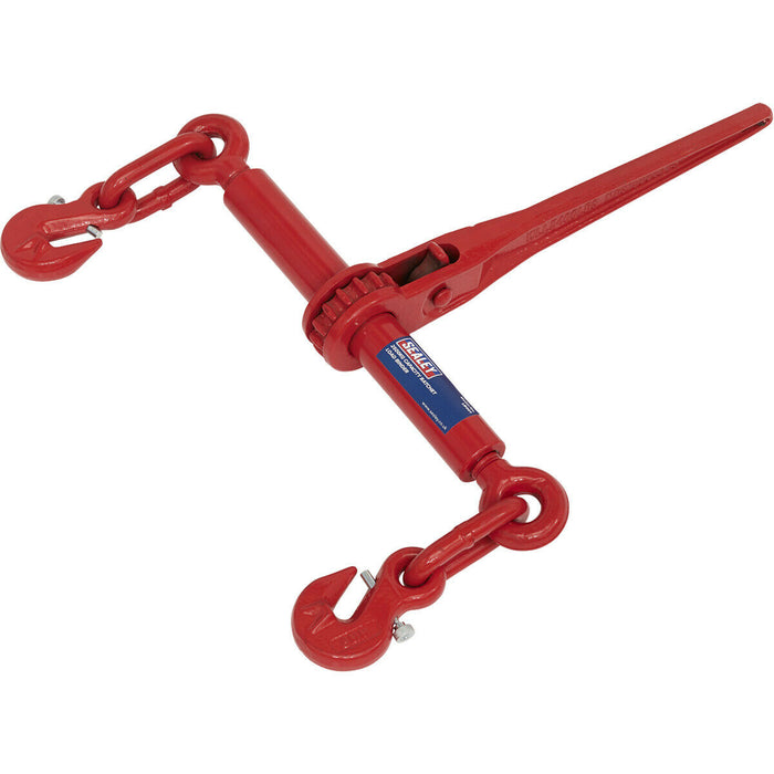 2500kg Capacity Ratchet Load Binder - 7.9mm to 9.5mm Chain - Drop Forged Steel Loops