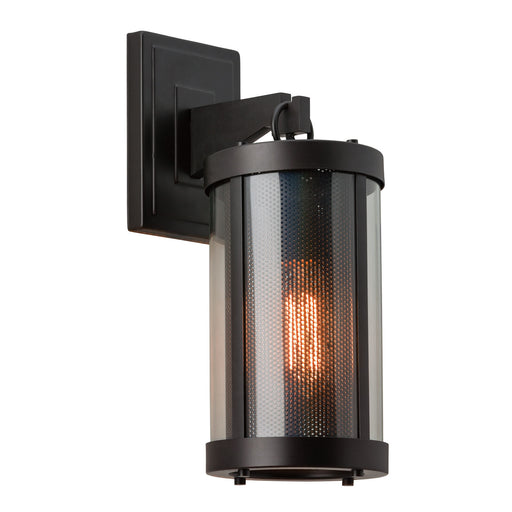 Wall Light GlaSS Black Panels Perforated Steel Oil Rubbed Bronze LED E27 100W Loops