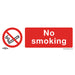 1x NO SMOKING Health & Safety Sign - Self Adhesive 300 x 100mm Warning Sticker Loops
