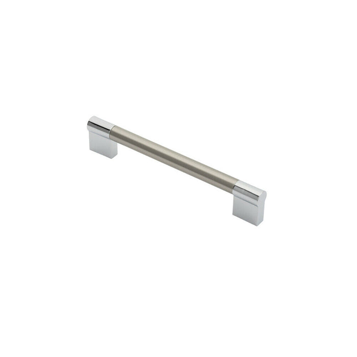 Keyhole Bar Pull Handle 172 x 14mm 160mm Fixing Centres Satin Nickel & Chrome Loops