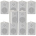 10x 120W White Wall Mounted Stereo Speakers 6.5" 8Ohm Premium Home Audio Music