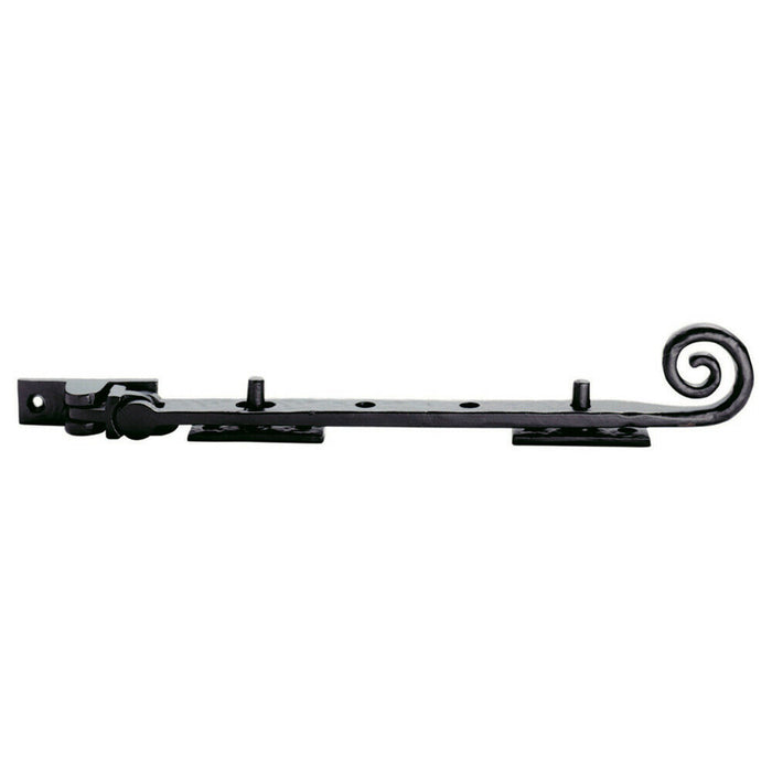 Curly tail Casement Window Stay 203mm Length Black Antique Window Fitting Loops