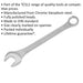 26mm Combination Spanner - Fully Polished Heads - Chrome Vanadium Steel Loops