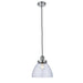 Ceiling Pendant Light - Brushed Silver Paint & Clear Glass - 40W E27 - Dimmable Loops