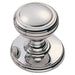 2x Ringed Tiered Cupboard Door Knob 25mm Diameter Polished Chrome Cabinet Handle Loops