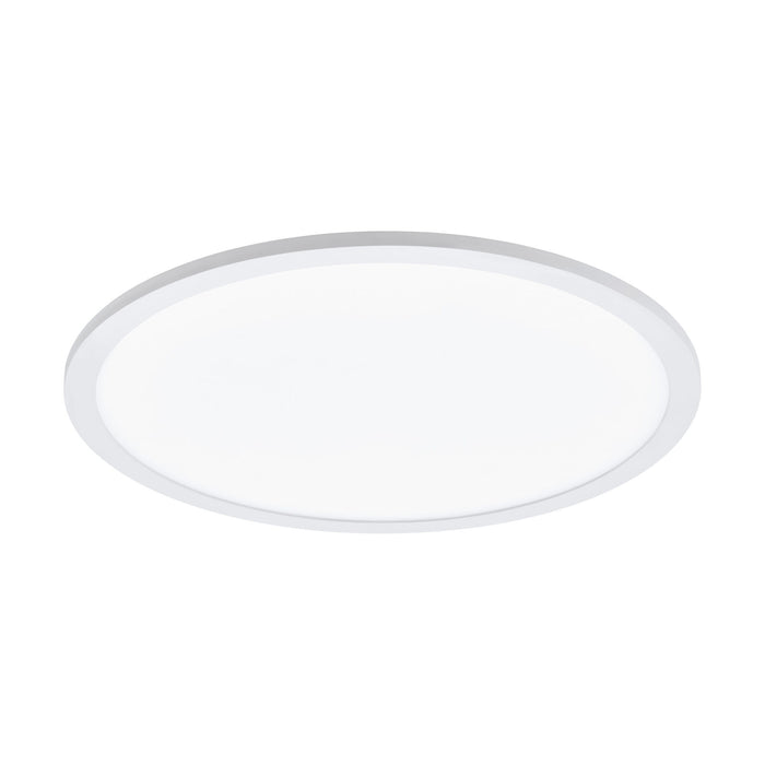 Flush Ceiling Light Colour White Shade White Plastic Bulb LED 19.5W Included Loops