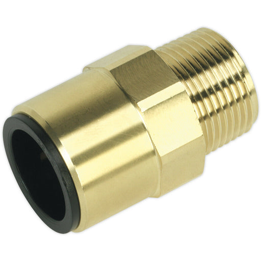 22mm x 3/4" BSPT Brass Straight Adapter - Air Supply Ring Main Pipe Male Thread Loops
