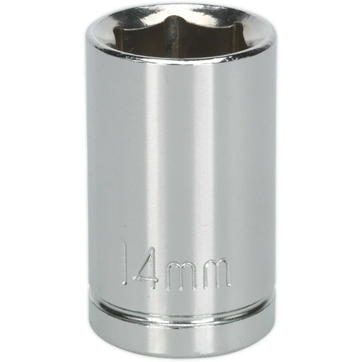 14mm Chrome Plated Drive Socket - 1/2" Square Drive - High Grade Carbon Steel Loops