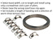 Self Build Hose Clip Set - Cut to Size - 8mm Band Width - 8 Worm Drive Clips Loops