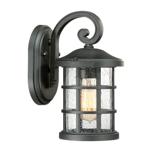 Outdoor IP44 1 Bulb Wall Light Lantern Earth Black LED E27 60W d02193 Loops