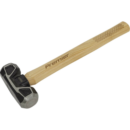 4lb Short Handle Sledge Hammer - Hickory Wooden Shaft - Drop Forged Carbon Steel Loops