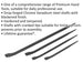 4 Piece Pry Bar Set - 300mm 400mm 450mm & 450mm Steel Shafts - Drop Forged Loops