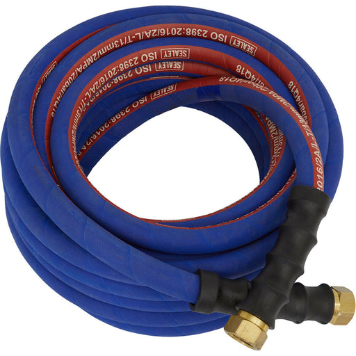 Extra Heavy Duty Air Hose with 1/2 Inch BSP Unions - 10 Metre Length - 13mm Bore Loops