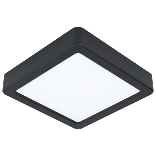 Wall / Ceiling Light Black 160mm Square Surface Mounted 10.5W LED 4000K Loops