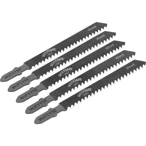 5 PACK 75mm Chrome Vanadium Steel Jigsaw Blade - 9 TPI - Side Set Teeth - Wood Loops