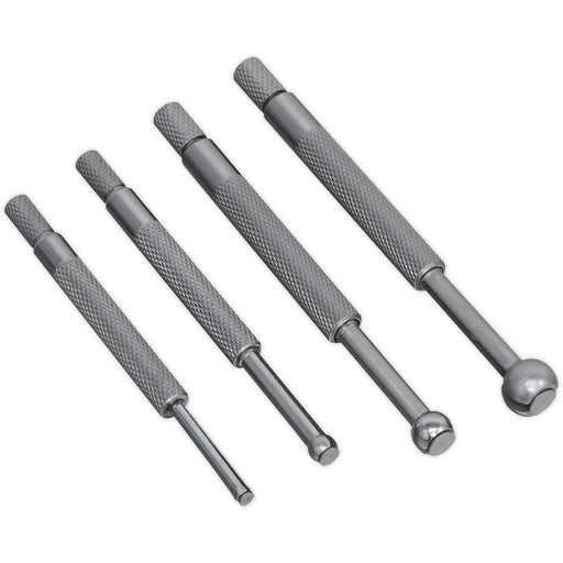4 Piece Small Hole Gauge Set - 3mm to 13mm Measurements - Knurled Handles Loops