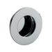 2x Circular Low Profile Recessed Flush Pull 80mm Diameter Bright Stainless Steel Loops