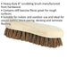 Heavy Duty 8 Inch Scrubbing Brush - Hardwood Handle - Stiff Bassine Bristles Loops