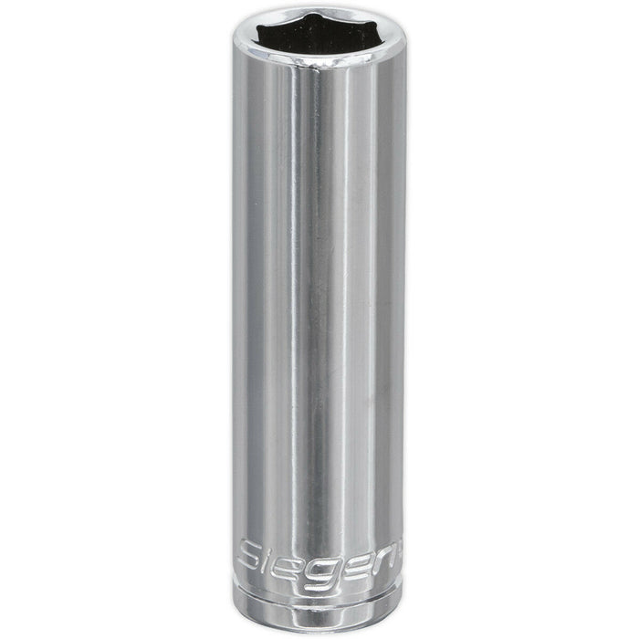 12mm Chrome Plated Deep Drive Socket - 3/8" Square Drive High Grade Carbon Steel Loops